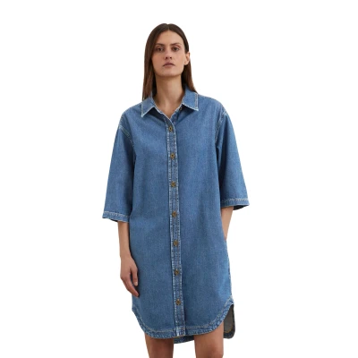 Abbildung von Marc O&#039;Polo Hshape Jeanskleid, Damen, Größe: Large, Clean mid blue wash
