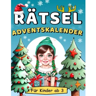 Abbildung von Rätsel Adventskalender Für Kinder ab 3: 24 Tage mit Weihnachtsrätsel und Ausmalbilder