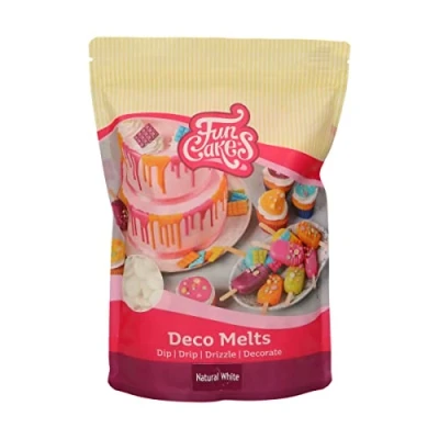 Abbildung von FunCakes Deco Melts natürliches Weiß Tauchen, drippen, dippen und dekorieren! in der Mikrowelle schmelzen jede Form gießen, 1 kg