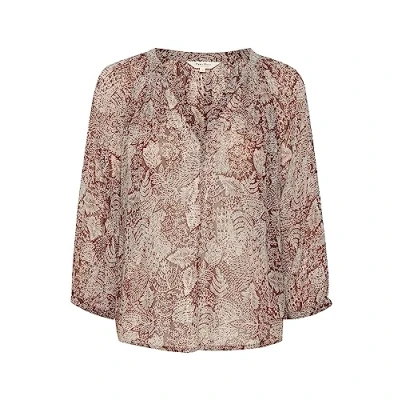 Abbildung von Part Two Erdonaepw BL Bluse, Damen, Größe: 36, Hot fudge line print