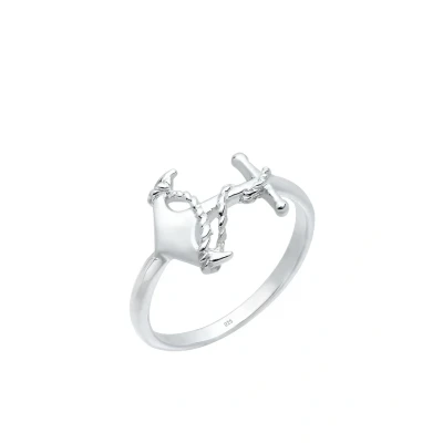 Abbildung von Elli Anchor Ring, Damen, Größe: 54, Silberfarben