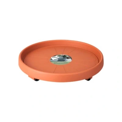 Abbildung von Elho Blumentopfuntersetzer universal planttaxi 30cm terra, 1 tlg., rollen zum Schieben von Blumentöpfen