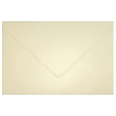 Abbildung von Netuno 100 Brief Umschläge Perlmutt Vanille DIN C5 162x 229 mm 120g Aster Metallic Gold Ivory groß elegant metallisch glänzend Briefhüllen Einladungsumschläge edel