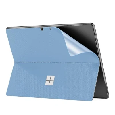 Abbildung von MoKo Tablet Rückenfolie für Microsoft Surface Pro 11 /Surface 10 9/Pro8, PU Leder Schutzfolie Kratzfeste Schutzabdeckung 11/10 13 Zoll, Royalblau