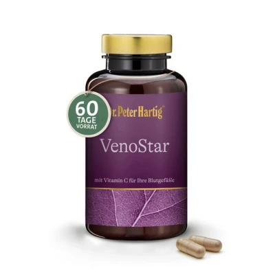 Abbildung von Dr. Peter Hartig VenoStar 120 Kapseln 60 Tages Vorrat lactose hefe und glutenfrei Kapseln, St., 70 g