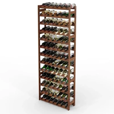 Abbildung von Lenmar, Weinregal aus Holz für Flaschen, Natur, RW 1, Wein, Flaschenregal, Kellerregal, Regale, Flaschenhalter (Braun, 1 91, 198 x 72,5 25, 13 liegen, 91 Flaschen)