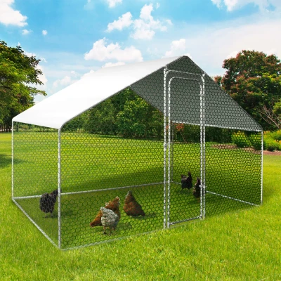 Abbildung von IDMarket Gehege Hühnerstall 3 m² Laufgitter 2,20 x 1,4 m verzinkter Stahl