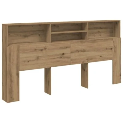 Abbildung von vidaXL Bett Kopfteil mit Ablagen Artisan Eiche 200x19x103,5 cm