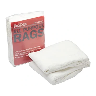 Abbildung von ProDec PMWP002 Allzweck Lappen zum Wischen, Reinigen, Polieren und mehr, 1 kg, Weiß