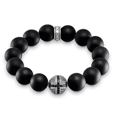 Abbildung von Thomas Sabo Herren Armband Power Bracelet Kreuz Rebel at Heart 925 Sterling Silber 16 cm A1572 705 11 L16