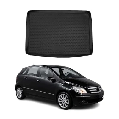 Abbildung von OMAC Kofferraummatte Kofferraumwanne kompatibel mit Mercedes B Klasse W245 2005 2011 Gummi TPE