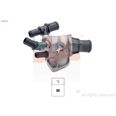 Abbildung von EPS 1.880.585 Kühlwasserthermostat 88 Made in Italy OE Equivalent mit Dichtung FIAT: Doblo I Cargo, Kombi