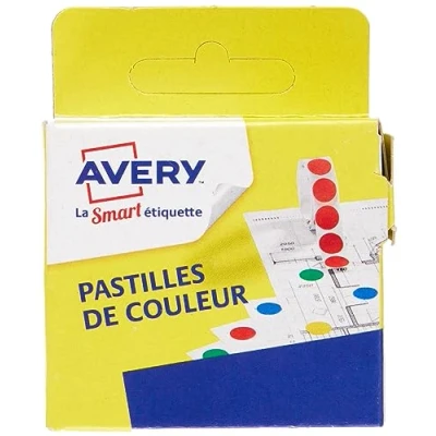 Abbildung von Avery Spenderbox de 150 Pastilles Ø15 mm gelb