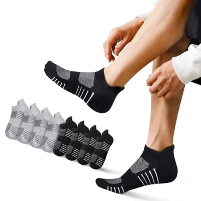 Abbildung von EKSHER Sneaker Socken Damen 35 38 Schwarz Kurz Grau Sportsocken Sneakersocken Laufsocken Tennissocken Herrensocken Anti Schweiß Running Socks Atmungsaktive Baumwolle Strümpfe