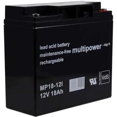 Abbildung von akku net Bleiakku (multipower) MP18 12I VDs Ersatz für FIAMM Typ FG21803, 12V, Lead Acid