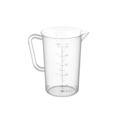 Abbildung von HENDI Messbecher 500 ml Ø 11 x 17 cm PP Kunststoff mit Griff Skala 0,5 Liter spülmaschinengeeignet Gastro