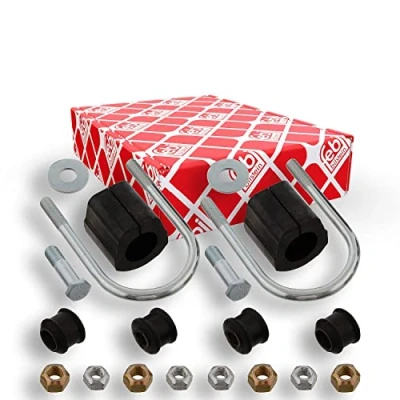 Abbildung von FEBI BILSTEIN 02850 Reparatursatz, Stabilisatorlager Vorderachse mit Halter Schrauben MERCEDES BENZ: T1/TN Pritsche/Fahrgestell