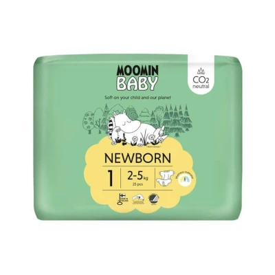 Abbildung von Moomin Mumin Babywindeln Größe 1 (25 Stück)