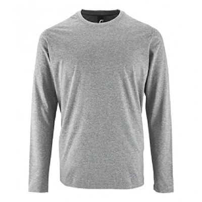 Abbildung von Sols Herren T Shirt Imperial, langärmlig (M) (Grau Meliert)