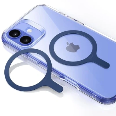 Abbildung von ESR 2 Stück Magnet Ring Aufkleber kompatibel mit MagSafe Ring, Sticker, universelles Magnetisches Kabelloses Laden Umwandlungskit, für iPhone 16/15/14/13/12/11/X, Galaxy S23/S21/S20/S10 Serie