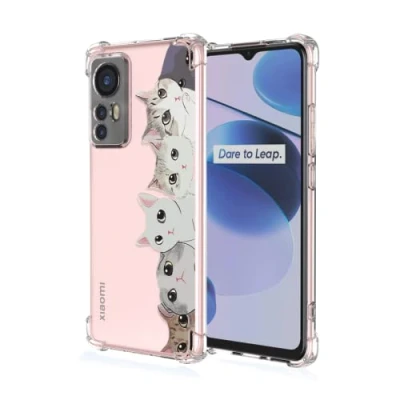 Abbildung von Topme Hülle für Xiaomi MI 12 / 12X 6.28, Handyhülle aus Weichem TPU Silikon, Transparent, mit Gemaltem Muster Kat 3