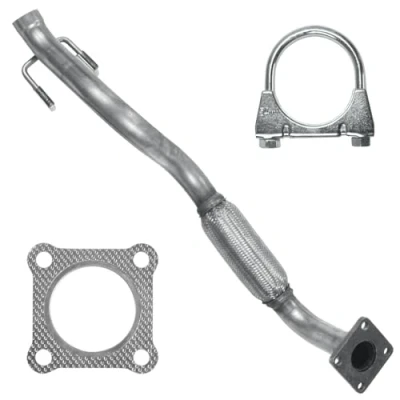 Abbildung von Schalldämpferset Auspuff Kollektorrohr für Caddy 2 II 9K 2000 01/2004 1.4