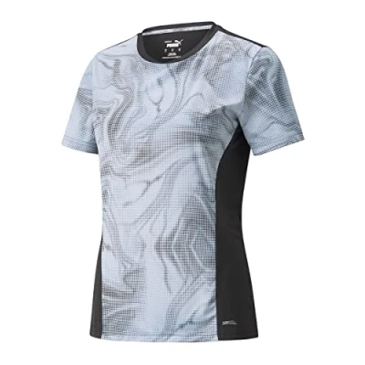 Abbildung von Puma Individualliga Women Graphic Sport Tshirt, Damen, Größe: Small, Black/harbor mist