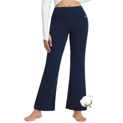 Abbildung von Baleaf Damen Flare Joga Fitness Hose lang, Dunkelblau, XXL