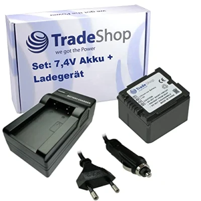 Abbildung von Trade Shop Set: Kamera Li Ion Akku 7,4V 950mAh + Ladegerät kompatibel mit Panasonic DMC L10 NV GS320 GS330 GS500 GS60 GS80 GS90