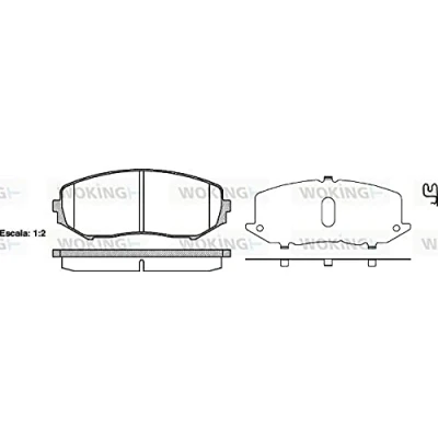 Abbildung von ROADHOUSE 21225.02 Bremsbelagsatz Vorderachse inkl. Verschleißwarnkontakt mit Klebefolie Zubehör, Feder SUZUKI: Grand Vitara 2 SUV