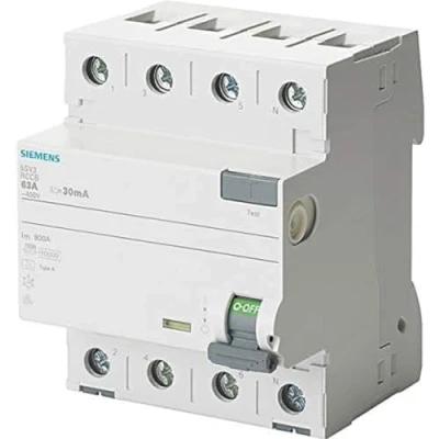 Abbildung von Siemens 5SV36444 FI Schutzschalter 4polig 40 A 0.3 400 V (5SV36444)
