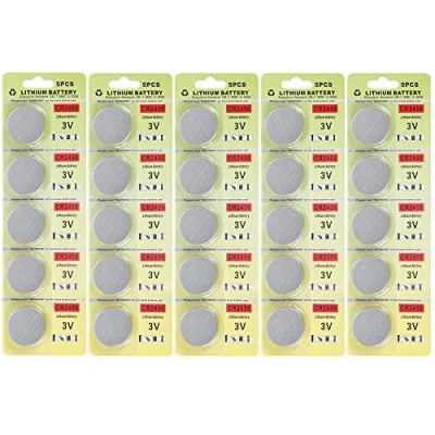 Abbildung von 25 Stück CR2450 3V Lithium Knopfzellen CR 2450 Batterien