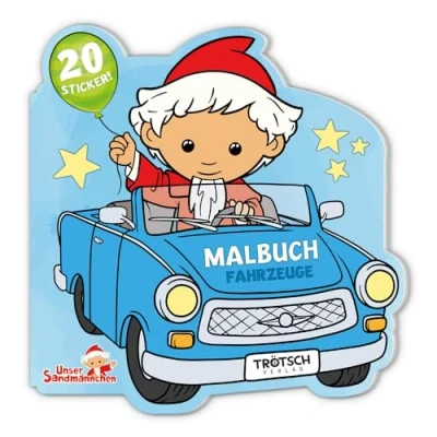 Abbildung von Trötsch Unser Sandmännchen Mini Malbuch mit Stickern Fahrzeuge: Stickermalbuch