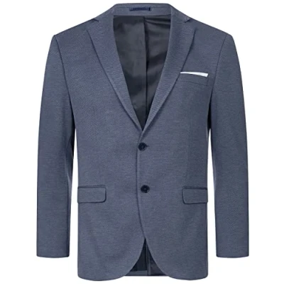 Abbildung von Indumentum Herren Sakko Blazer Sportlich Jacke Jackett Slim Fit Herrensakko Übergangsjacke Herrenblazer Anzugjacke IJS 102 Blau M