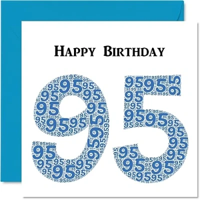 Abbildung von lustige Geburtstagskarte zum 95. Geburtstag für Männer Shapecloud Happy Birthday Karte Großvater, Oma, Vater, Mutter, 145 mm x Grußkarten,
