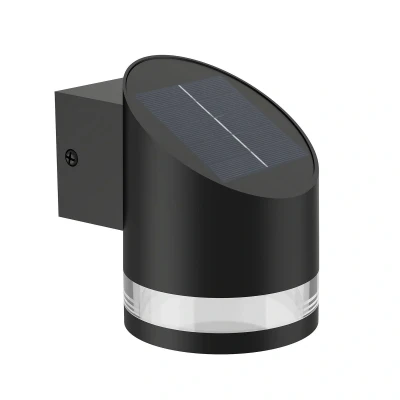 Abbildung von Philips Outdoor Solar Fyve Wandleuchte 1,5W, Tageslichtsensor, 2700 Kelvin, IP44 wetterfest, schwarz