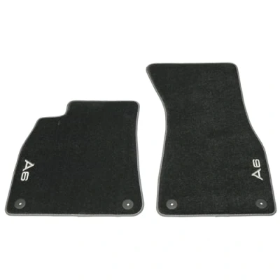 Abbildung von Audi 4K1061275AMNO Fußmatten Premium Velours Textilfußmatten 2X Stoffmatten vorn, mit A6 Schriftzug