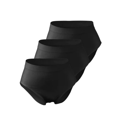 Abbildung von Yenita 3ER SET Microfaser Slip, Damen, Größe: Large, Schwarz