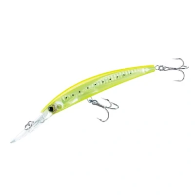 Abbildung von Yo Zuri Crystal 3D Minnow Deep Diver Köder, Chartreuse Silber, 15,2 cm