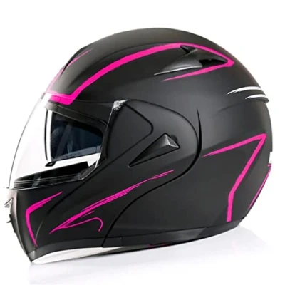 Abbildung von Erwachsene Klapphelme Motorrad für Frauen und Männer Tourenmotorrad Sportbikes ABS Geeignet Frühling, Herbst Winter DOT geprüfte Integralhelme