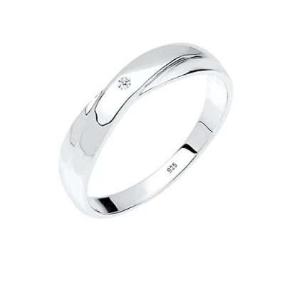Abbildung von Elli DIAMONDS Ring Damen Elegant Verlobung mit Diamant (0.02 ct.) in 925 Sterling Silber