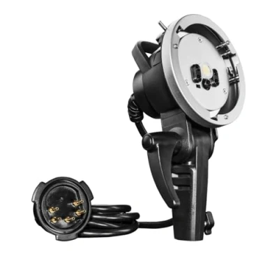 Abbildung von Walimex Pro Handblitz H600 Flash2Go TTL Handheld Verlängerungskopf mit Bowens Mount, Blitzkopf für mobilen Einsatz Blitzlicht Studio Akkublitz 600 TTL, 2,4 m Kabel