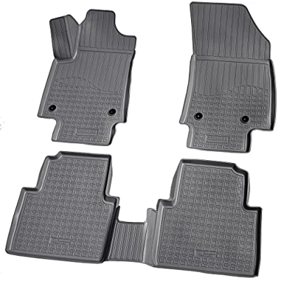 Abbildung von Recambo 3D Gummi Fußmatten kompatibel für Citroen C3 Aircross BJ ab 2017&gt; Auto Gummimatten Passgenau mit Rand schwarz