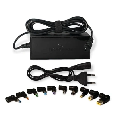 Abbildung von Tecnoware Universal Ladegerät 95W, Kompatibel mit Acer, ASUS, Sony, Toshiba, HP, Dell, LG, Lenovo, IBM, Fujitsu, Samsung, 10 Steckverbinder, Lange Lebensdauer 100.000 Stunden, Schwarz, 95W
