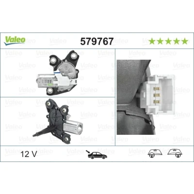 Abbildung von VALEO ORIGINAL PART 579767 Scheibenwischermotor 12 hinten für Links /Rechtslenker CITROËN: Berlingo / First I, II,