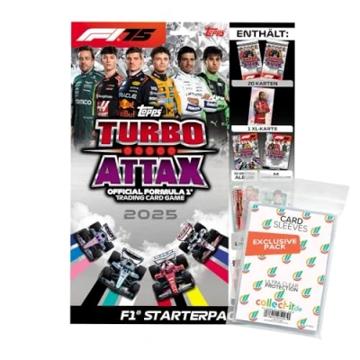 Abbildung von Bundle mit Topps Turbo Attax Formel 1 2025 Trading Cards + Exklusive Collect it Hüllen (1 Starter)