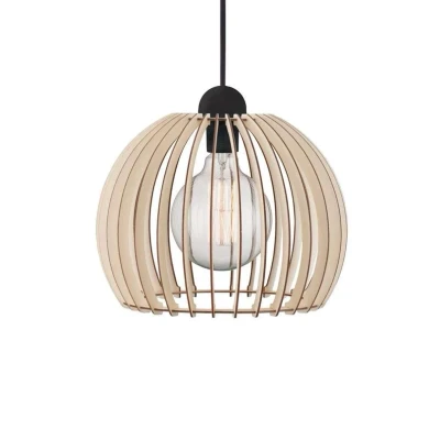 Abbildung von Nordlux Pendelleuchte Chino 30, ohne Leuchtmittel, Hängeleuchte, aus Holz Lamellen
