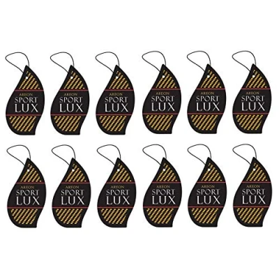 Abbildung von AREON Lufterfrischer Auto Sport Lux Gold Duft Anhänger Hängend Aufhängen Spiegel Schwarz Pappe 2D Set (Pack x 3)