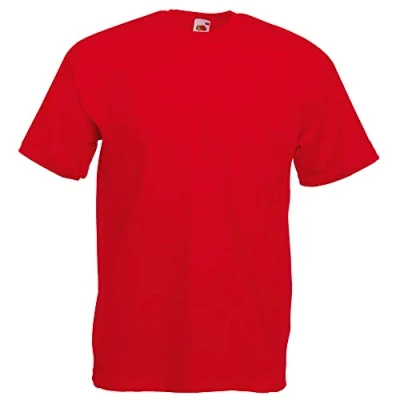 Abbildung von Fruit of the Loom Herren T Shirt, kurzärmlig, Grau, rot, S