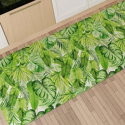 Abbildung von PETTI Artigiani Italiani Teppich für Küche, rutschfest, waschbar, Läufer Teppich, Küchenläufer, 52 x 240 cm, Design Tropical 05, 100% Made in Italy